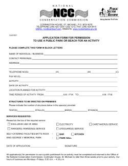 application form for permission to use a public park or beach for an