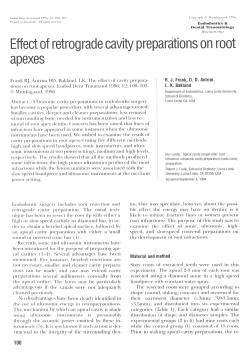Effect of retrograde cavity preparations on root apexes