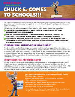 Chuck E. Comes to School Brochure