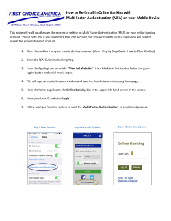 How to Re-Enroll in Online Banking with Multi Factor Authentication
