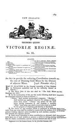 35 Victoriae 1871 No 40 Gold Mines Drainage