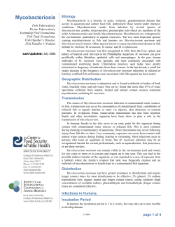 Mycobacteriosis - The Center for Food Security and Public Health
