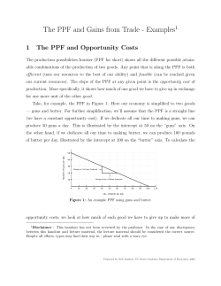 The PPF and Gains from Trade