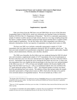 Appendix - JHU Department of Sociology