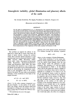 Atmospheric turbidity, global illumination and planetary albedo of