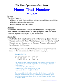 Name That Number (Card Game)