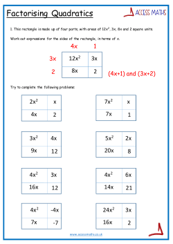 Factorising Quadratics