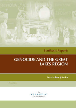 Genocide and the GReat LakeS ReGion