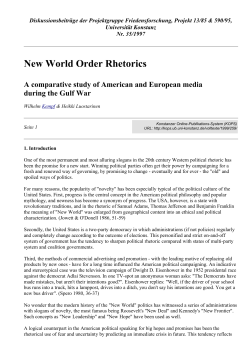 New World Order Rhetorics - KOPS Konstanz
