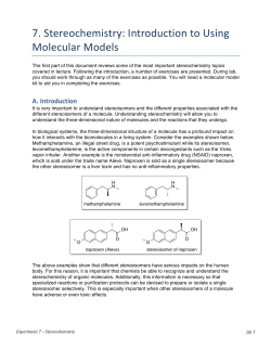 Exp 7 - Stereochemistry