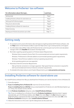 ProSeries tax software