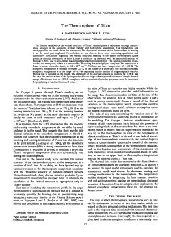 The thermosphere of Titan