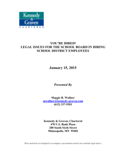 January 15, 2015 - Minnesota School Boards Association