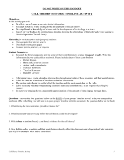 CELL THEORY HISTORIC TIMELINE ACTIVITY