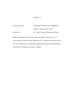 Dynamo Theory and Experiment - IREAP