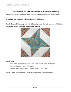 October Quilt Blocks – to be in the November drawing