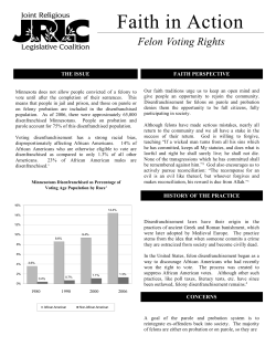 Felon Voting Rights - Joint Religious Legislative Coalition