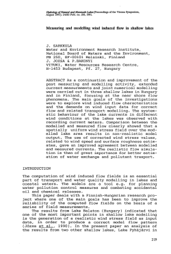 Measuring and modelling wind induced flow in