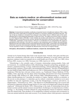 Bats as materia medica: an ethnomedical review and implications