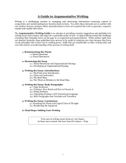 How to Write an Analytical Essay