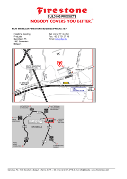 Itinerary - Firestone Building Products Europe