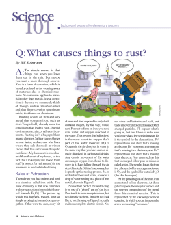 Q: What causes things to rust? - National Science Teachers