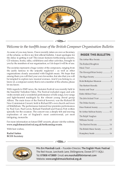 British Composer Society bulletin