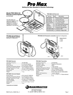 Setting the New Standard in Remote Technology Model PRO MAX