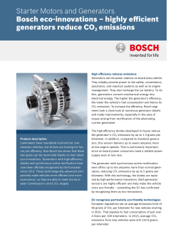 Starter Motors and Generators Bosch eco