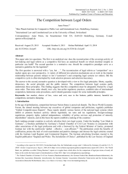 The Competition between Legal Orders - Max-Planck