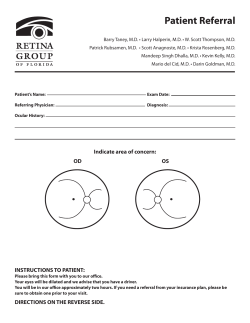 Patient Referral - Retina Group of Florida