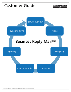 Business Reply Mail - Customer Guide
