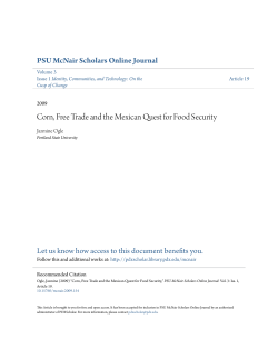 Corn, Free Trade and the Mexican Quest for Food