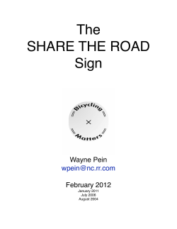 The Share The Road Sign