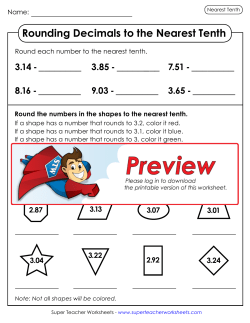 Rounding to the Nearest Tenth: Shapes