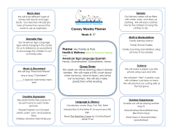 Canary Lesson Plan - Educational Playcare