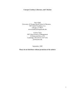 Concept Creation, Coherence, and Cohesion