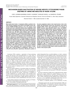 mechanism-based inactivation of mouse hepatic cytochrome