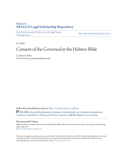 Consent of the Governed in the Hebrew Bible