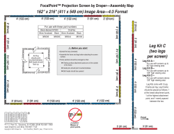 162" x 216" (411 x 549 cm) Image Area&mdash;4:3 Format Leg Kit C (two