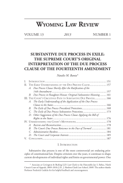 Substantive Due Process in Exile