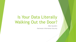 Is Your Data Literally Walking Out the Door?