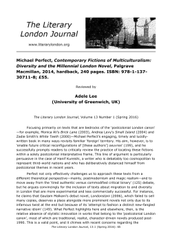 Michael Perfect, Contemporary Fictions of Multiculturalism: Diversity