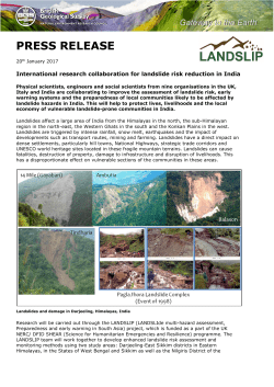 International research collaboration for landslide risk reduction in India