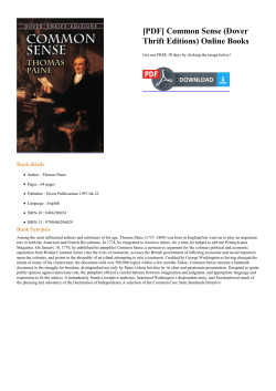 Common Sense (Dover Thrift Editions) Online