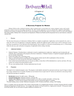 A Program of - ARCH Services