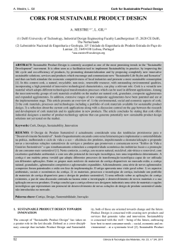 Cork for SuStainable ProduCt deSign