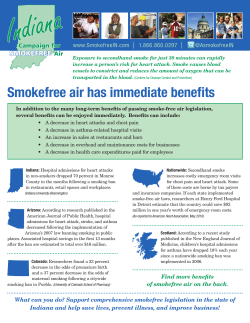 Smokefree air has immediate benefits