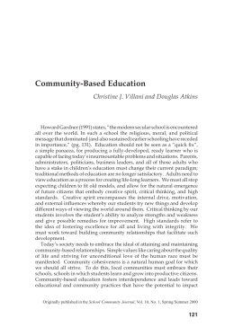 Community-Based Education
