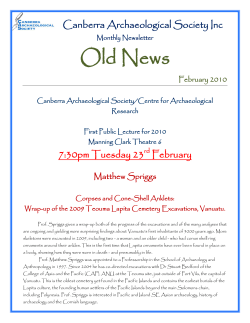 February 2010 - Canberra Archaeological Society